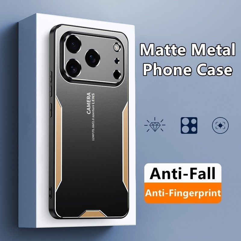 เคสสําหรับ iPhone 17 17Pro 17ProMax 17Air ⭐เคสโทรศัพท์โลหะด้าน⭐ เคสกันกระแทก Apple iPhone17 iPhone17