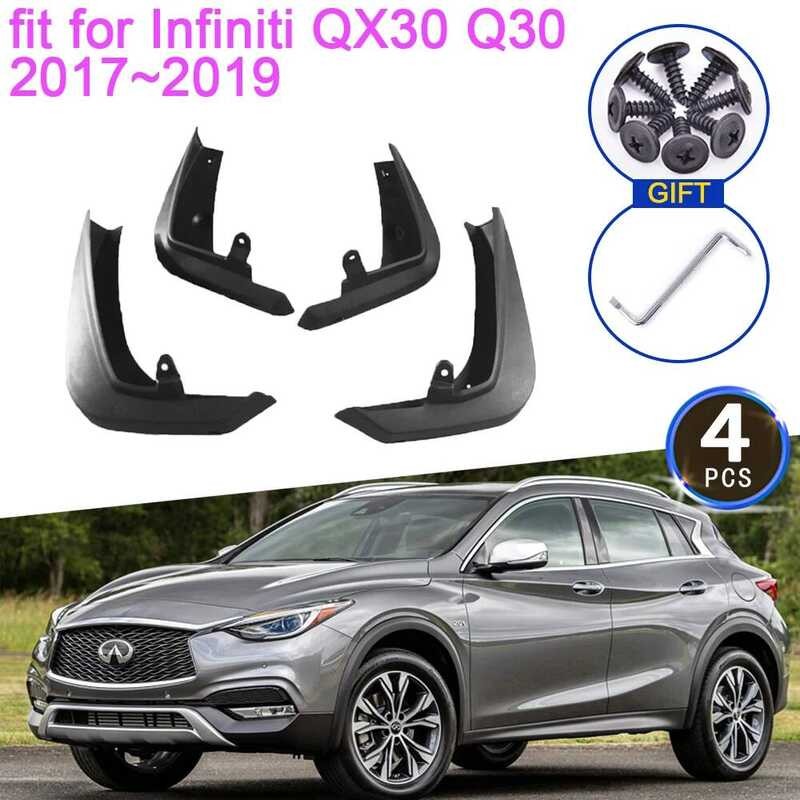 MudgrdsสําหรับInfiniti QX30 2016 2017 ~ 2019 อุปกรณ์เสริม 2018 Fenderด้านหน้าด้านหลังล้อ Mud Flaps G