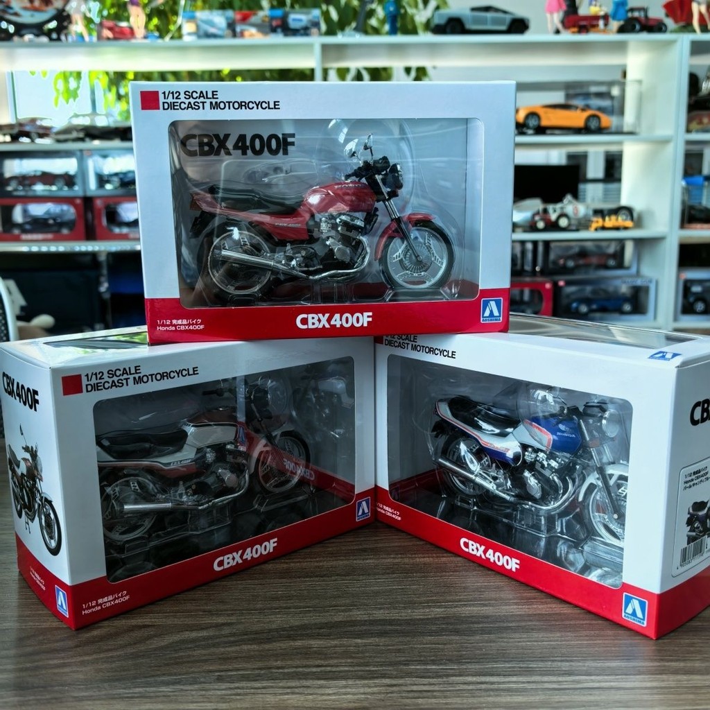 ชิงเต่าคลับ 1: 12HONDA Honda CBX400F รถจักรยานยนต์จําลองรถจักรยานยนต์รุ่นคอลเลกชันจอแสดงผลเครื่องประ