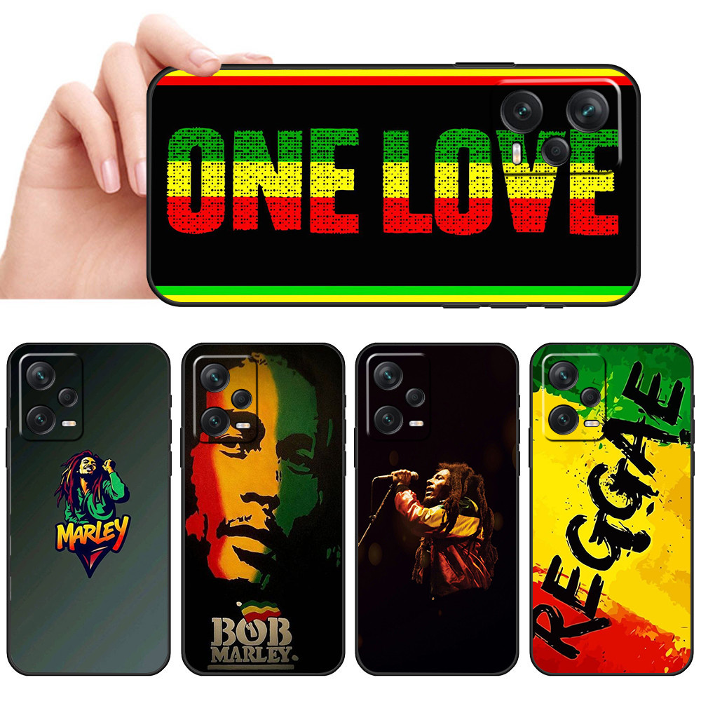 แฟชั่นนุ่มสีดําเคสโทรศัพท์สําหรับ Xiaomi Redmi หมายเหตุ 12 Turbo 5G POCO F5 SX42 reggae bob marley c