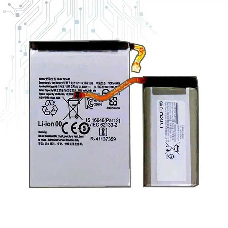Battery For Samsung Galaxy Z Flip 4 5G F723 F724 SM-F7210 EB-BF723ABY+EB-BF724ABY 1070mAh/2630mAh