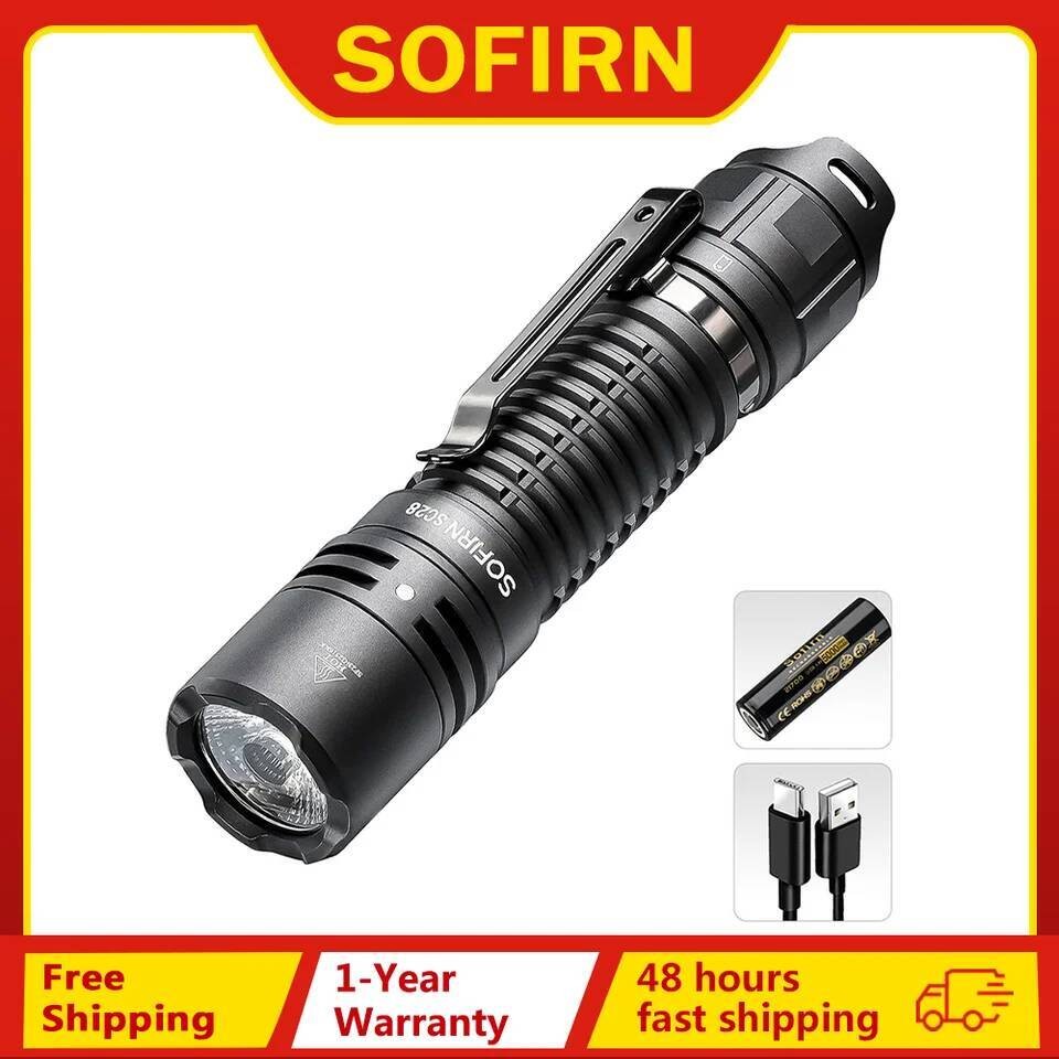 Sofirn SC28 ไฟฉาย 2800 ลูเมน IPX8 สำหรับล่าสัตว์และตกปลา