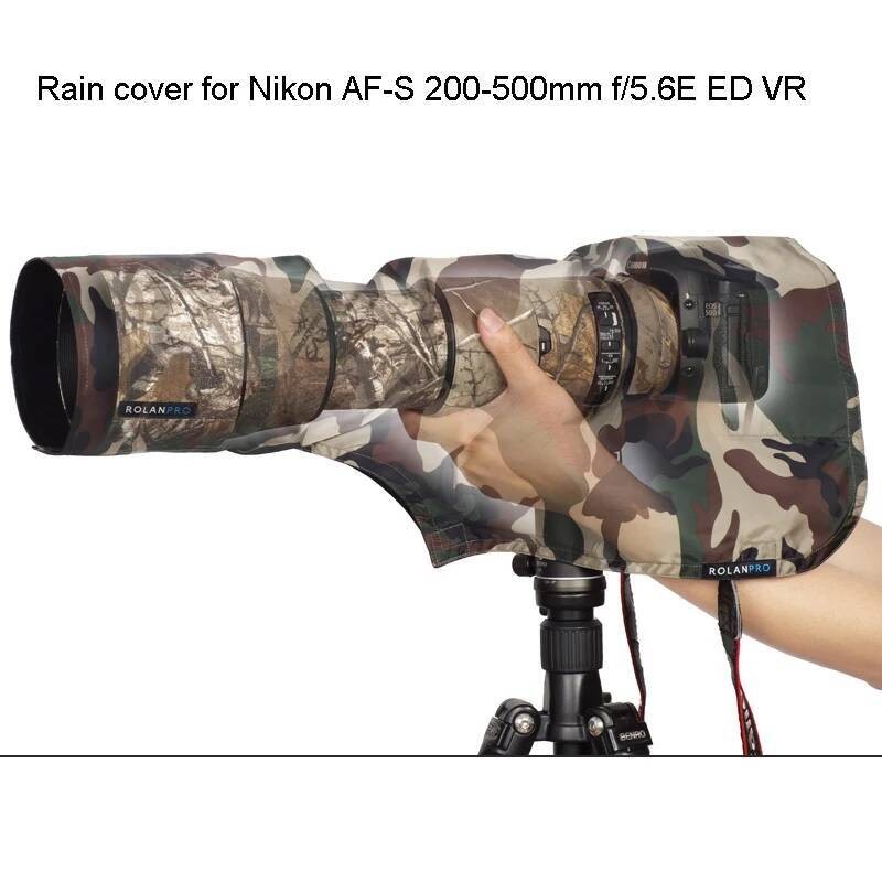 ROLANPRO M เสื้อกันฝนสําหรับ Nikon AF-S 200-500 มม., Canon RF 100-300 มม. F2.8, Canon RF 200-800 มม.