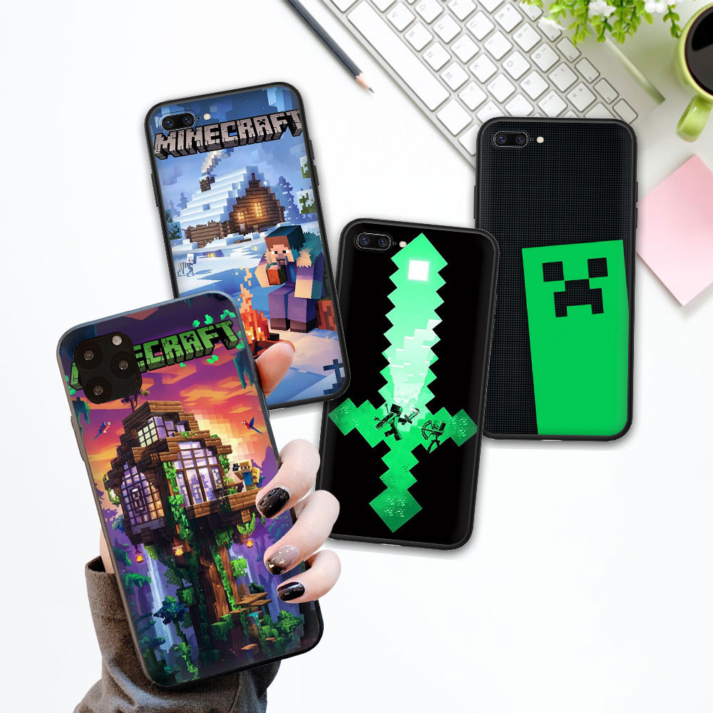 OPPO Reno 2 2Z 2F 3 4 4Pro 5 5F 5Lite 6 4G Soft Cover Case 8H95 Minecraft Game Silicone Phone Casing