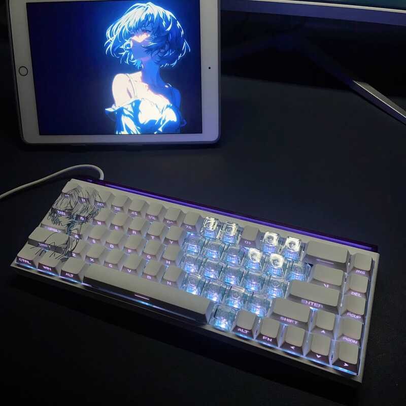 Ayaboli Pure Enjoy Version 2.0 ปุ่มกดด้านข้างแกะสลักโปร่งแสง ace68 x87 จาก G75 MG68 win68HE ฯลฯ