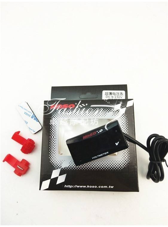 Koso Volt Meter, มอเตอร์ไซค์, รถยนต์ไฟฟ้า, BWS GHOST, 9 V-150 V LCD METER