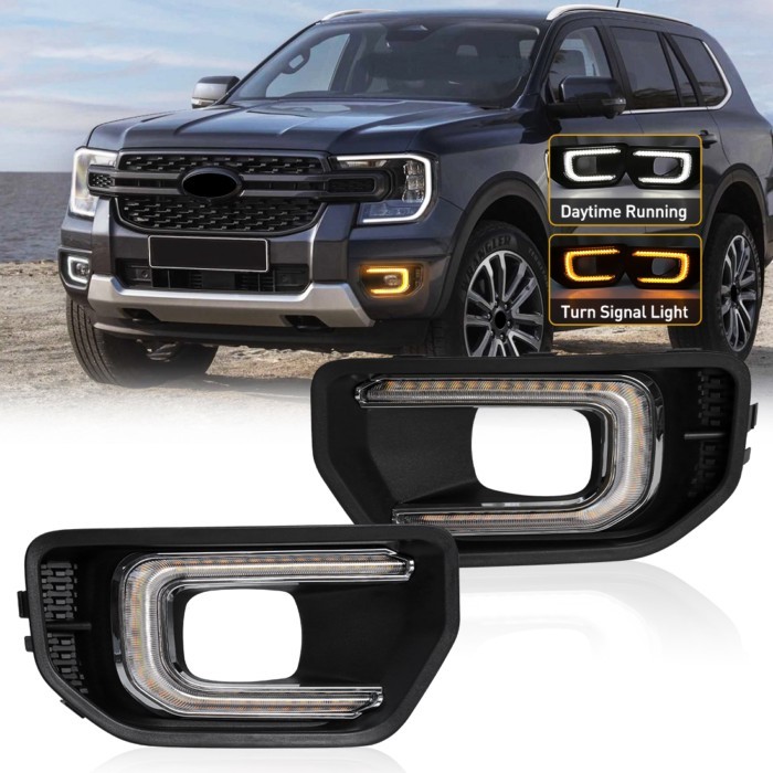 Car LED Daytime Running Light For Ford Ranger T9 XL XLT SPORT Platinum For Ford Ranger Wildtrak 202