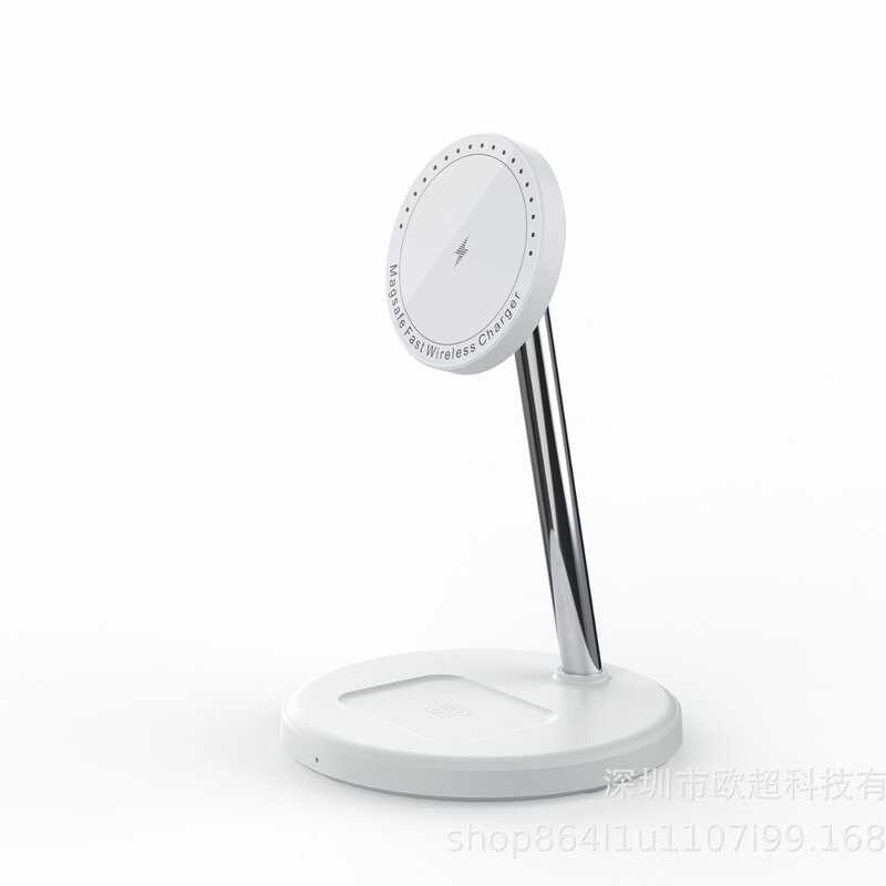 เครื่องชาร์จไร้สายแม่เหล็กสองในหนึ่งเดียว 15W Fast Charge Bracket หูฟังการชาร์จโทรศัพท์มือถือ Ultra