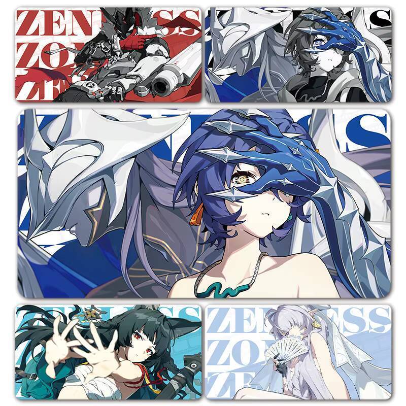 ออกแบบใหม่ Zenless Zone Zero แผ่นรองเมาส์ Promeia Starlight Billy Cissia XXL แผ่นรองเมาส์ขนาดใหญ่แผ่นรองโต๊ะแป้นพิมพ์เสื่อ