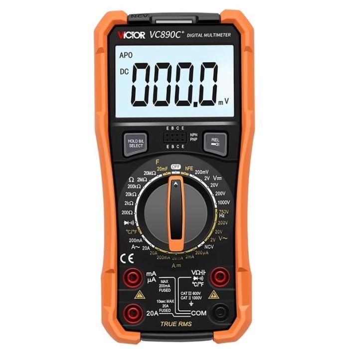Victory multimeter VC890D\VC890C+ มัลติมิเตอร์แบบดิจิตอลความแม่นยำสูงมัลติมิเตอร์ตัวเก็บประจุ burn-