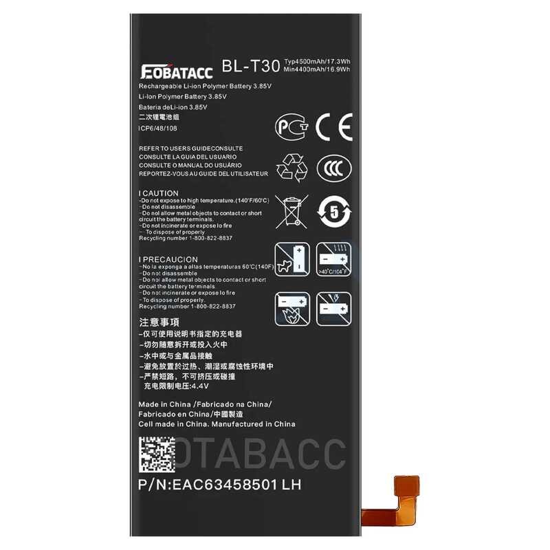 ▥ 2025 ปี Original Bl-T30 แบตเตอรี่ 4500Mah สําหรับ LG X 2 L64vl M320f M320n M322 L63bl K10 Pow
