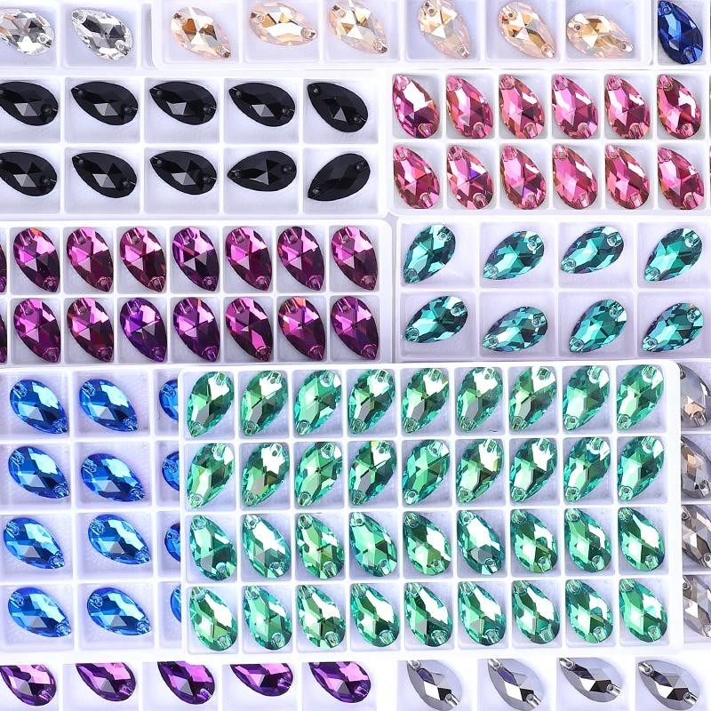 DUCRYSTAL K9 คริสตัลคุณภาพสูง ฝังแบน อัญมณีสำหรับงานฝีมือและตกแต่งชุดแต่งงาน