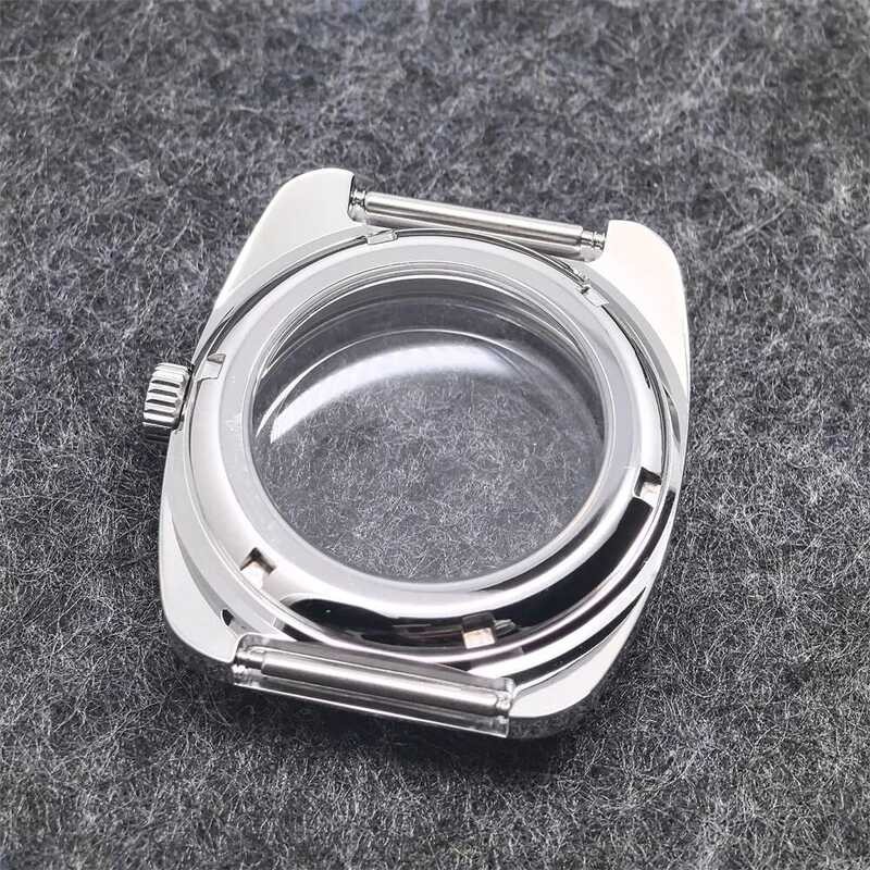 ▥ 36.5 มม.นาฬิกาชุดสายคล้องคอคริสตัลแฟชั่นการออกแบบพื้นผิวเรขาคณิตนาฬิกาอุปกรณ์เสริมสําหรับ Nh3