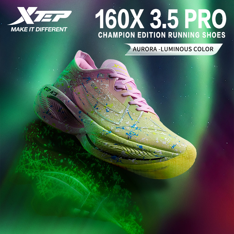 ♞,♘,♙【xtep】160X3.5 Pro | รองเท้าวิ่งมาราธอนผู้หญิง PB ดูดซับแรงกระแทก YGN