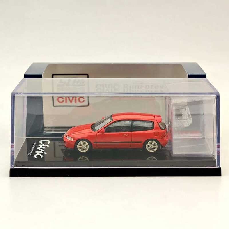 C C 1/64 For CIVIC (Eg6) Sir-S With Engine Display Model O Red Hj641017sr Diecast Models Car Collec