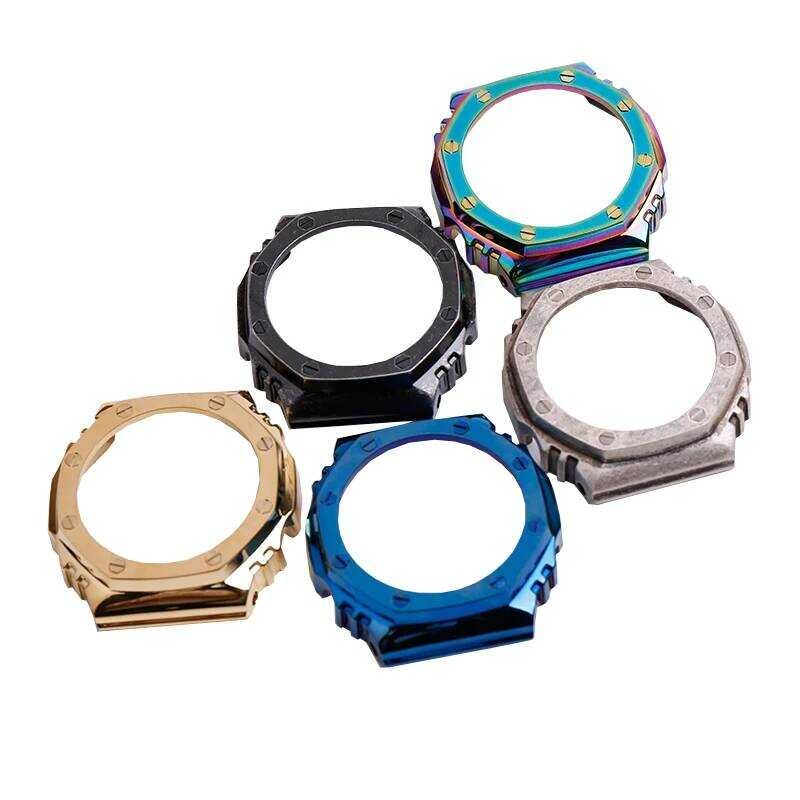 C Men's Watch Strap Accessories Moifie Stainless Steel Metal Case Compatible For Ga-2100 2110 Ga-B2
