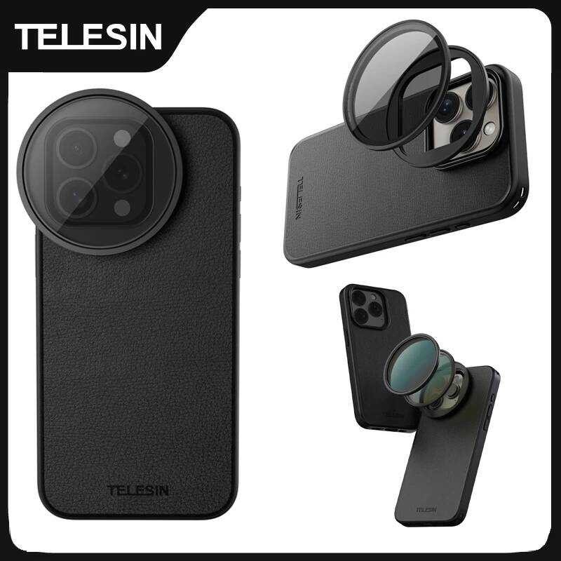 C TELESIN Phone CPL VND Filter For Iphone 15 Pro 15 Pro Max With Phone Protective Case Lens Filter