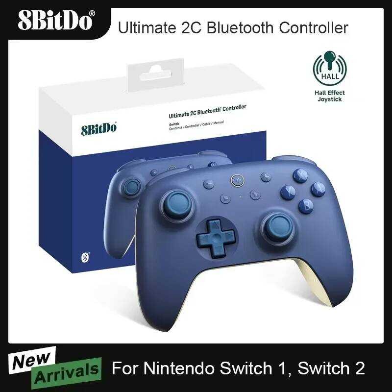 8Bitdo Ultimate 2C ตัวควบคุมบลูทูธ 2, พร้อมกันชน L4/R4 ที่ได้รับการปรับปรุงเกมแพดสําหรับคอนโซลเกม Ni