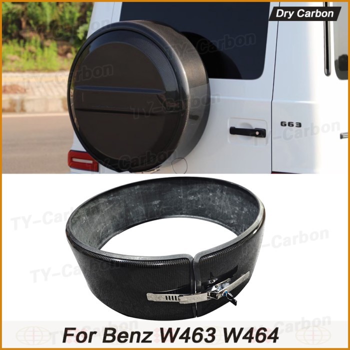 Dry Carbon Fiber Spare Wheel Tire Cover For Benz G-Class W463 W464 W465 G500 G550 G63 AMG Around Co
