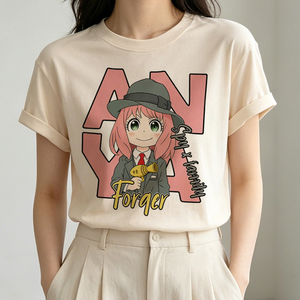 Spy x Family เสื้อยืดสาวมังงะน่ารัก y2k เสื้อฉาก 80s y2k