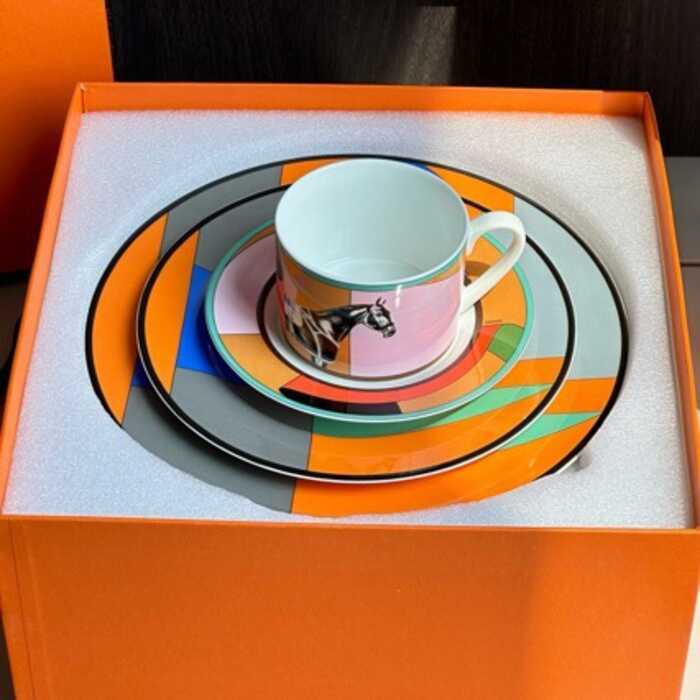 H Home Forward Series Bone China 33 ซม.จานโรงแรมร้านอาหารเสิร์ฟ 27 ซม.น่ารักแผ่นแบน High-End ตกแต่งบ