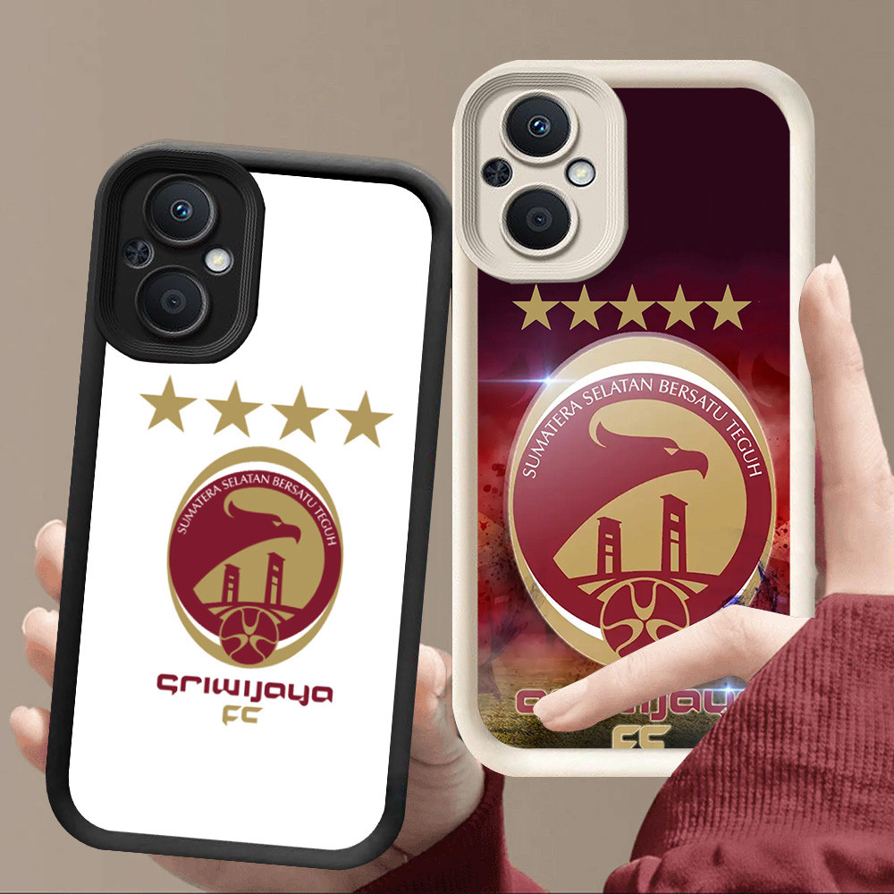 R9 FC-Sriwijayas Casing สําหรับ OPPO Reno 8Z 7 7Z 8 Lite 5G สีดําและสีขาว