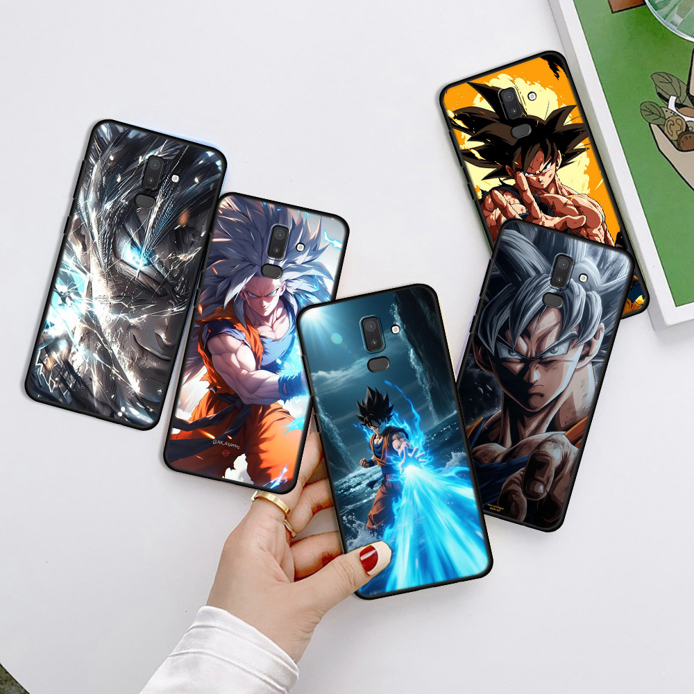 SAMSUNG เคสโทรศัพท์สีดําแฟชั่นสําหรับSamsung A6 A8 Plus J6 J8 J7 Pro Prime SX15 Dragon Ball Super ca