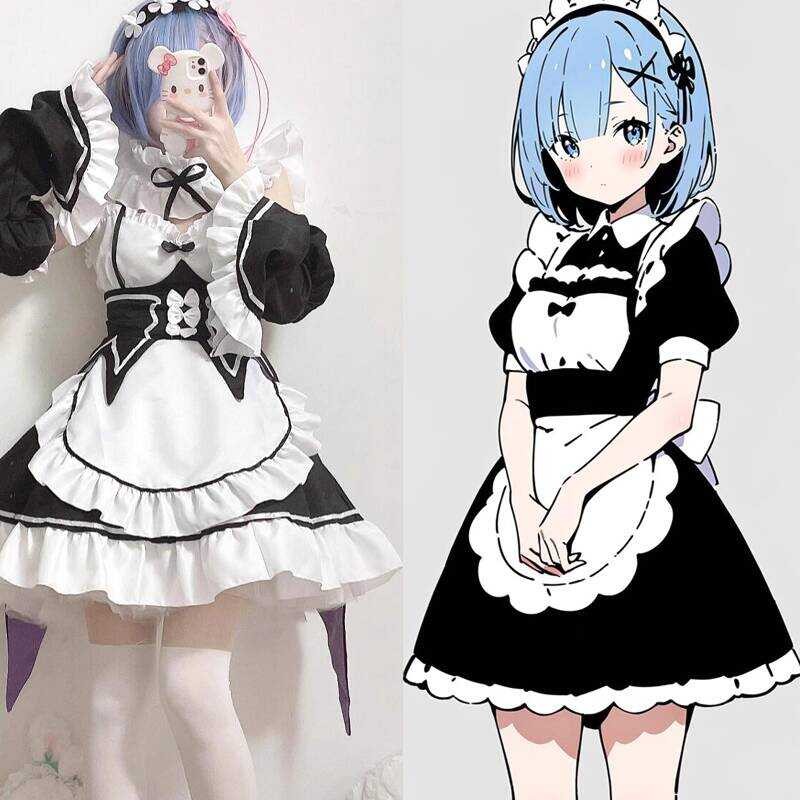 ชุดคอสเพลย์ Ram Rem ชุดแม่บ้าน สไตล์โลลิต้า