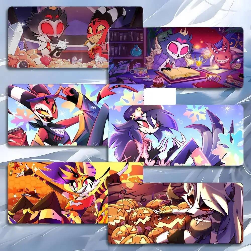 Animation Dark H-Helluva Boss Mouse Pad Mousepad เกมขนาดใหญ่ LockEdge หนา PC โต๊ะ