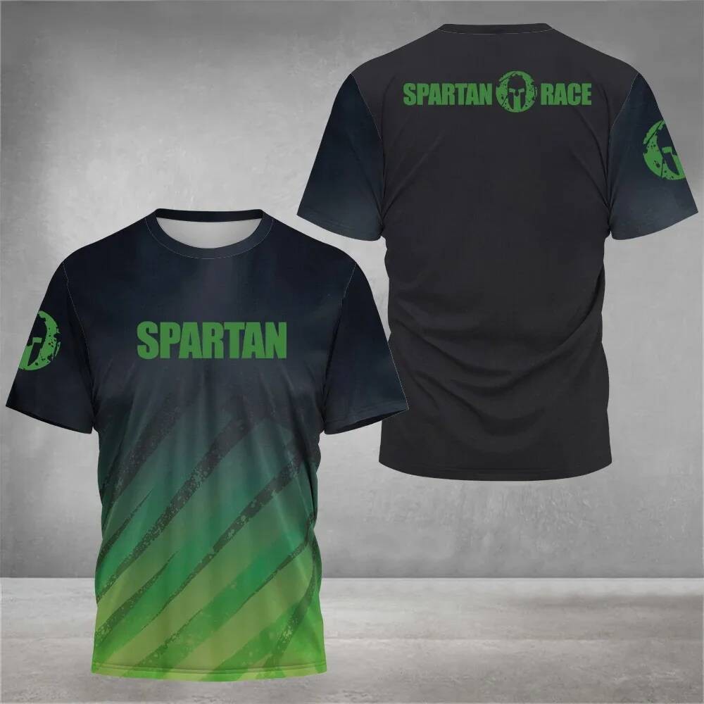 2025 Spartan Graphic 3d พิมพ์ผู้ชายเสื้อยืดผู้ชาย Gym Fitness การบีบอัดแขนสั้นเสื้อยืด Breathable O-