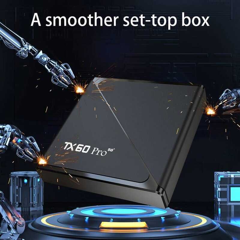 ▥ Tx60 Proกล่องสมาร์ททีวีandroid 16 Allwinner H313 Quad Core 2.4Gและ5g Dual Wifi6 Media Player