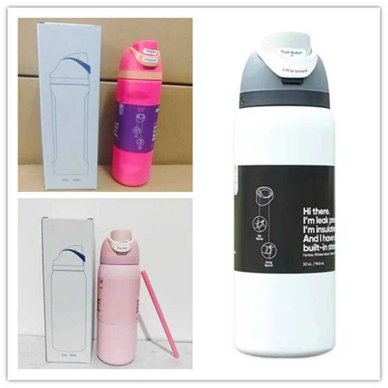 C New 24Oz 32Oz Thermos Cup Vacuum Insulated Cup Water Cup Stainless Steel Water Cup Sports Water B