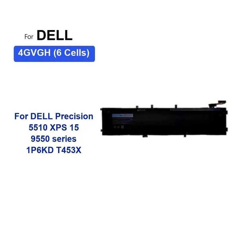Battery 4GVGH (6 Cells) 0 For DELL Precision 5510 XPS 15 9550 series 1P6KD T453X