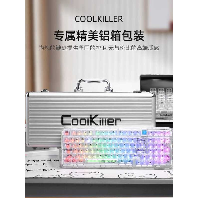 Cool killer CK98 Polar Bear ที่กําหนดเองคีย์บอร์ดไร้สายสามโหมดโปร่งใส 97 คีย์ Hot Plug
