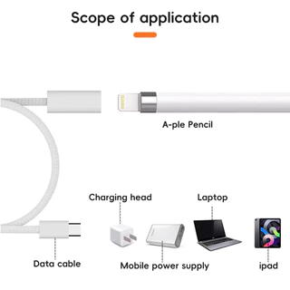 สายชาร์จดินสอ Fonken USB C Type-C ถึง iPencil Converter สําหรับดินสอ Aple 1st Gen บลูทูธจับคู่ Pad 10th 11th Gen