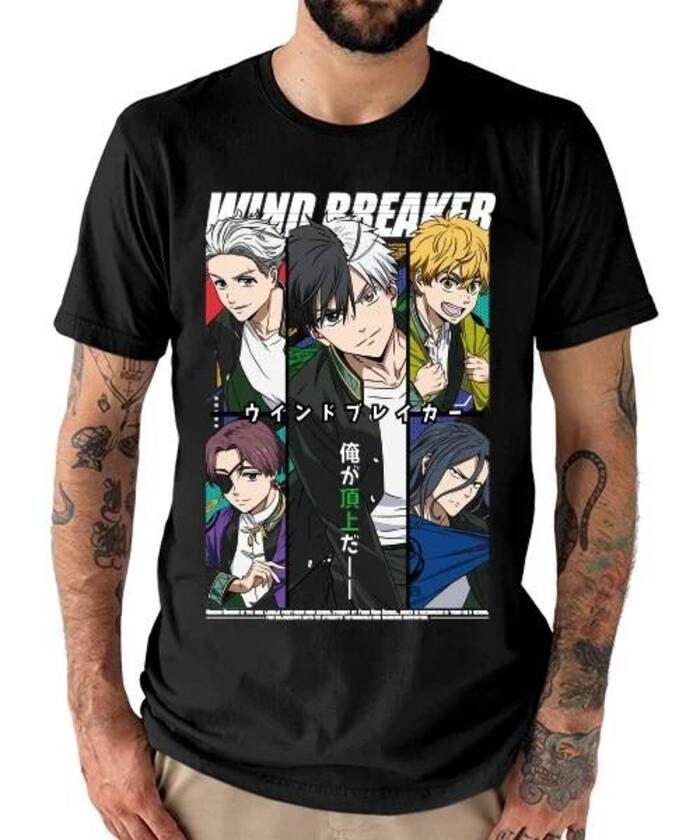 เสื้อยืดสําหรับ Anime Wind Breaker Action และ Gangs