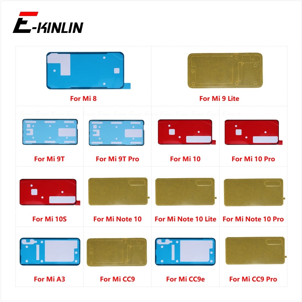 ฝาหลังแบตเตอรี่ด้านหลังสติกเกอร์กาวเทปกาวสําหรับ Xiaomi Mi 8 9 9T หมายเหตุ 10 10S Pro Lite A3 CC9 CC