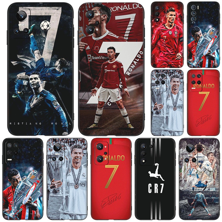 Cristiano Ronaldo CR7 สําหรับ Realme 3 5 Pro 5i 5S Q 6 6i TPU Spot พลาสติกสีดํากรณีนุ่ม