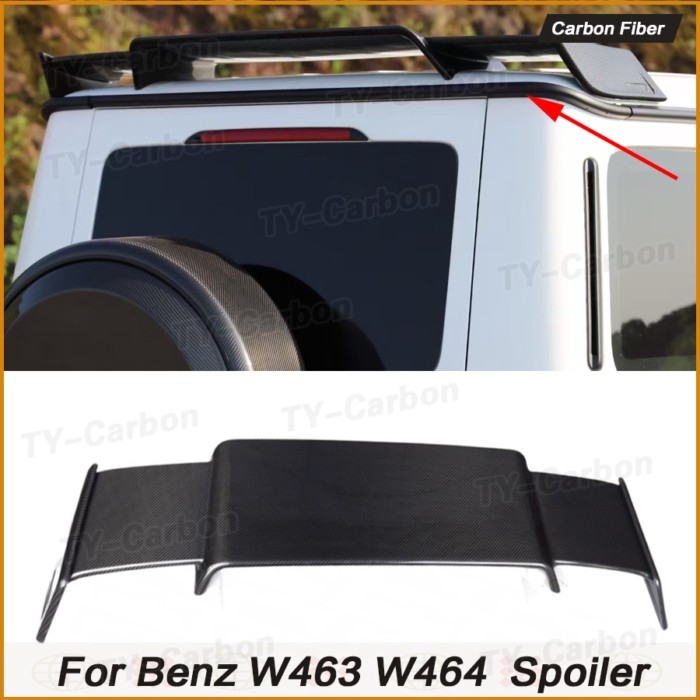 Real Carbon Fiber Rear Spoiler For Benz G Class W463 W464 G350 G500 G550 580 G53 G63 Rear Roof Top