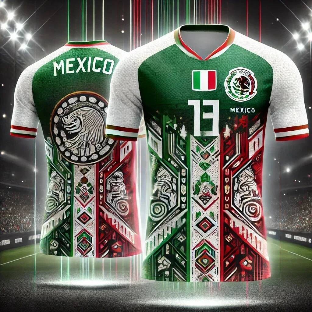 ขายร้อน Mexico Exclusive Young Mens Football Shirt Mens Trial Shirt Comfort Lucky Sports Everyday Sp