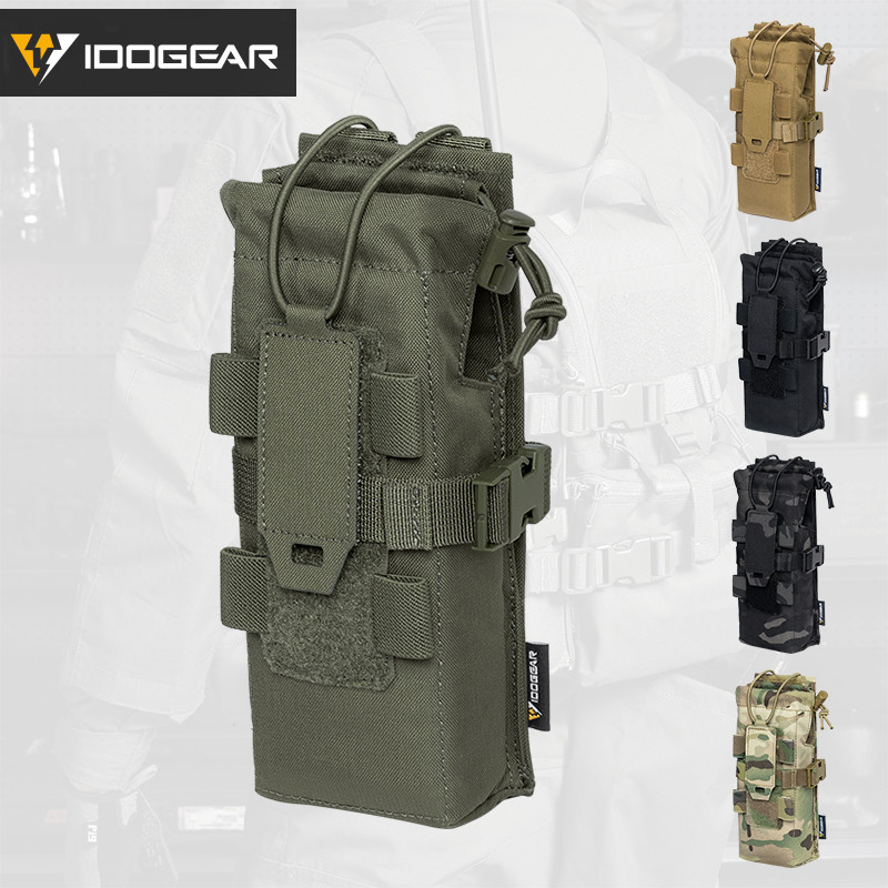IDOGEAR ยุทธวิธีวิทยุสําหรับ PRC148/152 MOLLE Walkie Talkie กรณีกันน้ําวิทยุกระเป๋าสําหรับเดินป่า Camping 35120