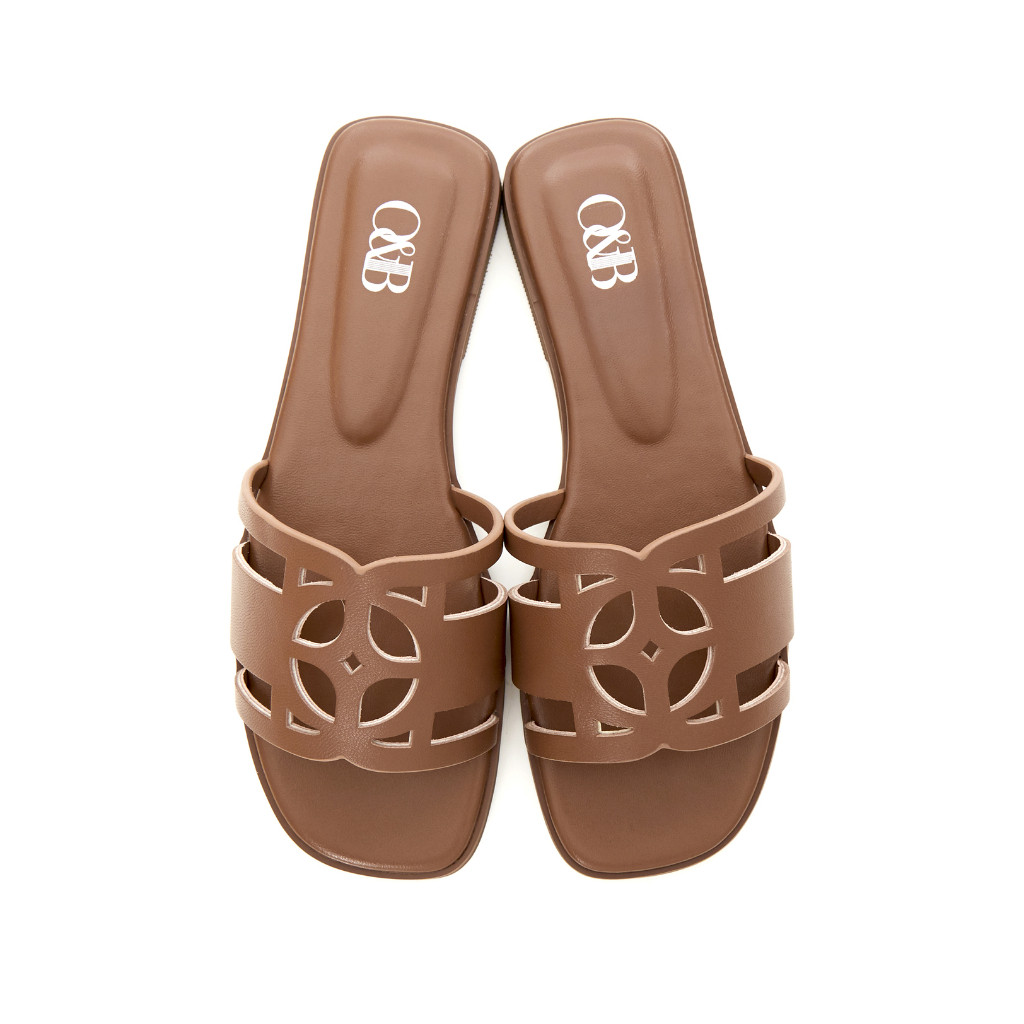 ♞,♘O&B รองเท้าหนังแพะ รุ่น OANDB SANDALS IN EXCLUSIVE BROWN-11148CG00442F_C0BRXX IKF