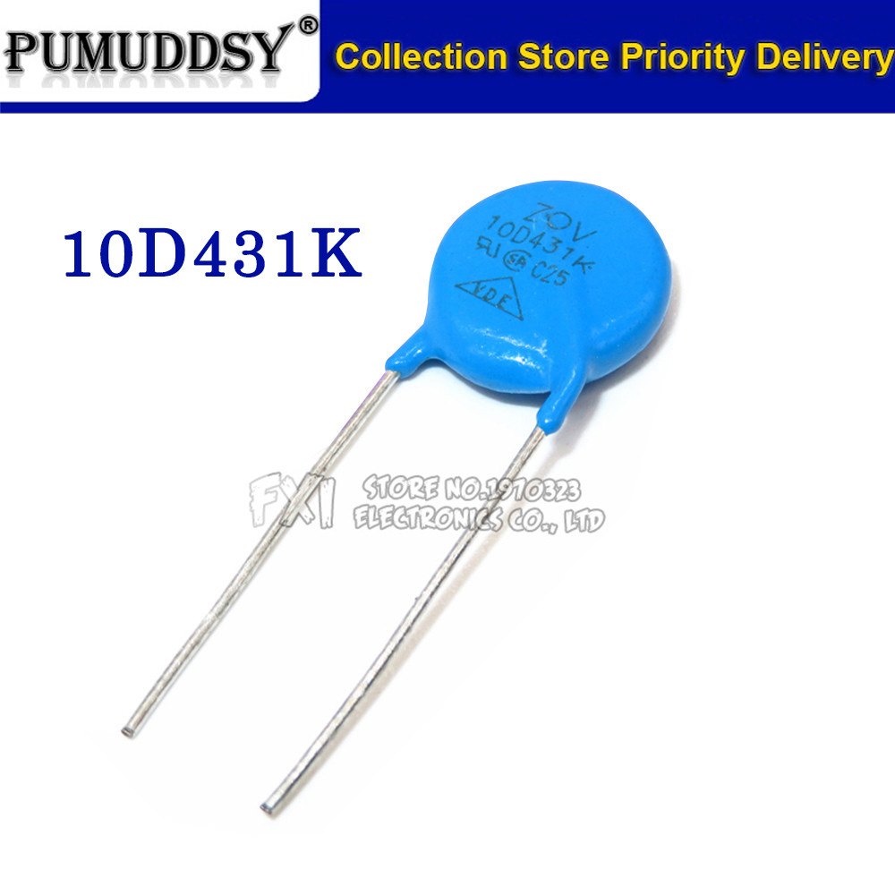 10 ชิ้น 431K Piezoresistor 10D431K 430V ตัวต้านทานไวรัส