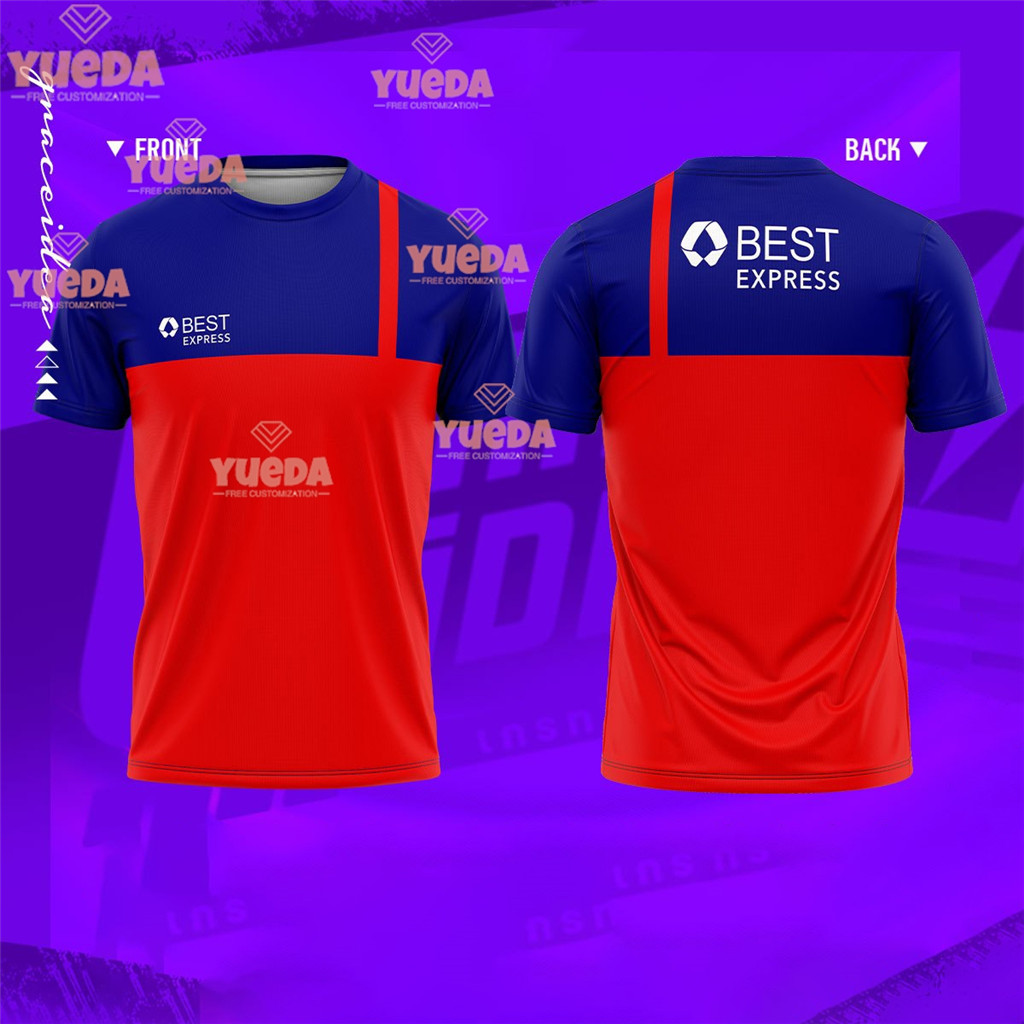 เสื้อทีมงานขนส่งลาย "เบสท์เอ็กซ์เพรส" สองด้าน