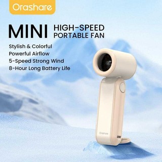 Cod Orashare Hf H Mini Fan Portable Handheld Mah Rechargeable Gears Strong Wind Long Batte