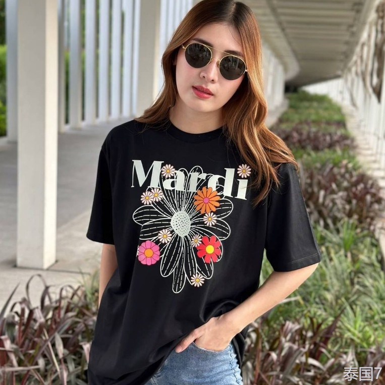 COD (จัดส่งในกรุงเทพฯ) MAO Shop ขายดี!! เสื้อ Oversize ดอกไม้มาดิ ป้าย MARD