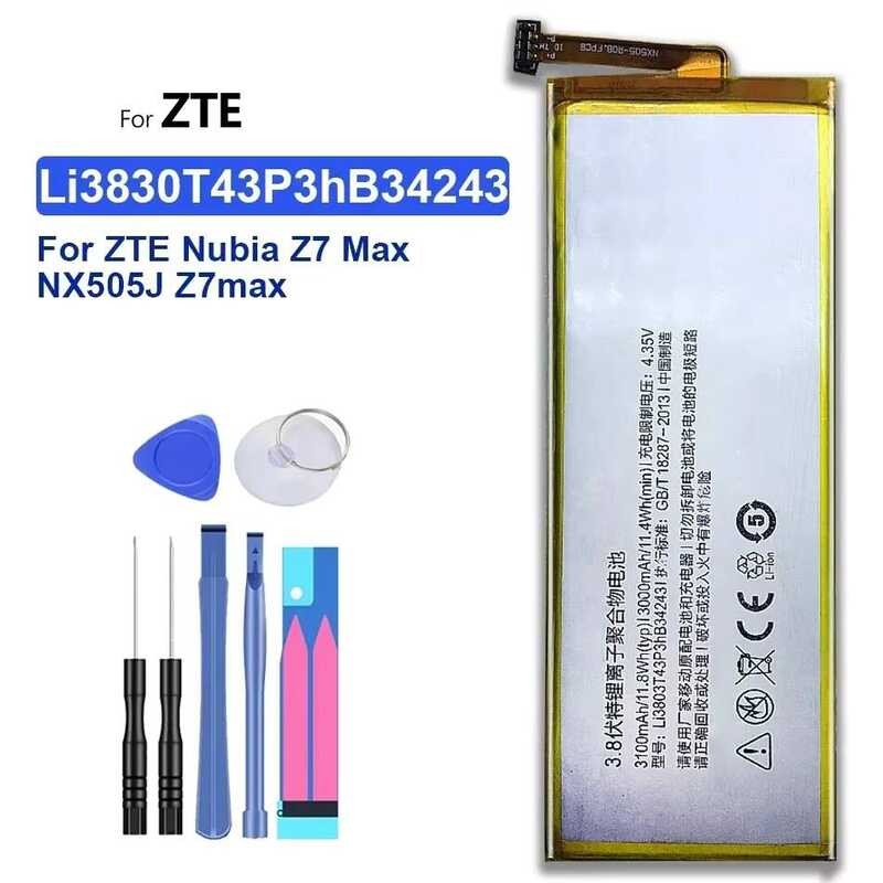 Battery Li3830T43P3hB34243 (Big Bull 3) 3100mAh For ZTE nubia Z7 Max NX505J
