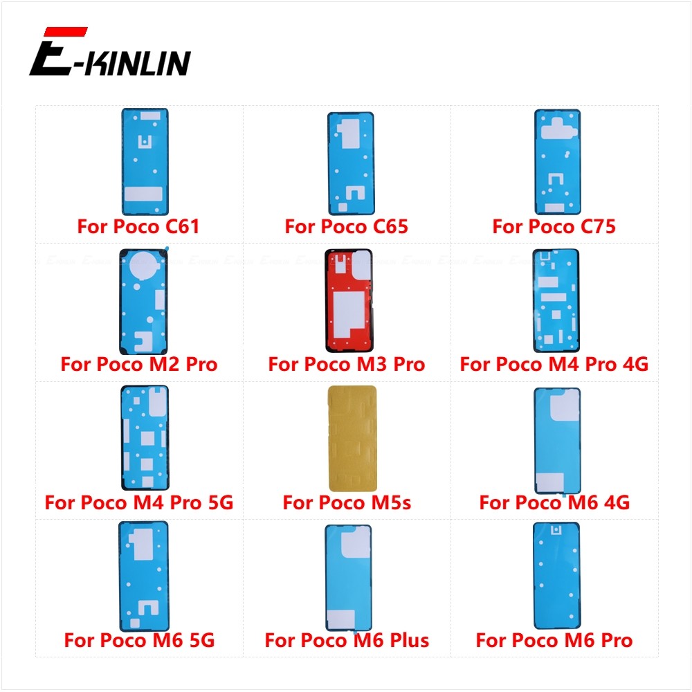 ฝาหลังแบตเตอรี่ด้านหลังสติกเกอร์กาวเทปกาวสําหรับ Xiaomi Poco C61 C65 C75 M2 M3 M4 M5s M6 Pro Plus 4G