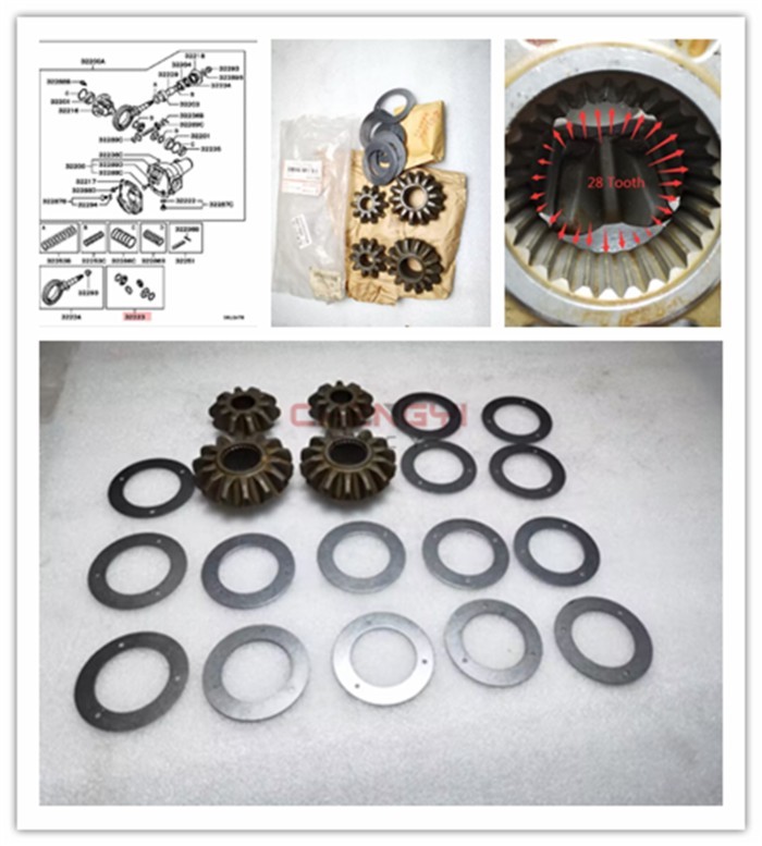 Front Differential Planetary Gear Repair Kit Half Shaft Gear For Pajero Montero K96W KH6W V33W V43W