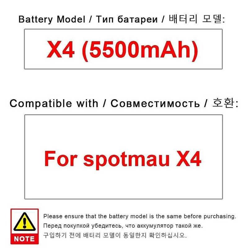 Battery X4 5500mAh For spotmau X4